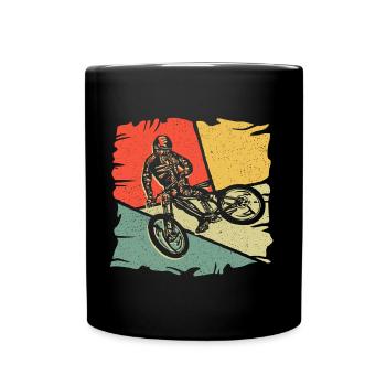 Mountain Bike Bike Cyclist Mountain Bike - Full Colour Mug - black - Front