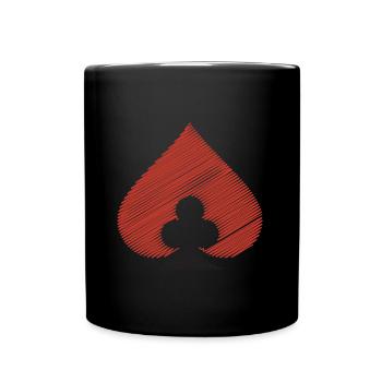 As du poker - Mug uni - noir - Devant