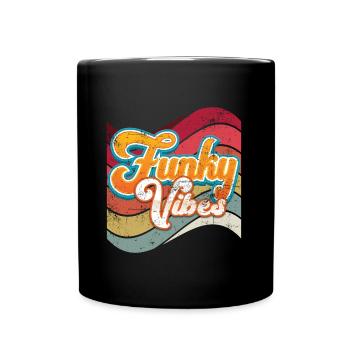 Funky Vibes - Tasse einfarbig - Schwarz - Vorne