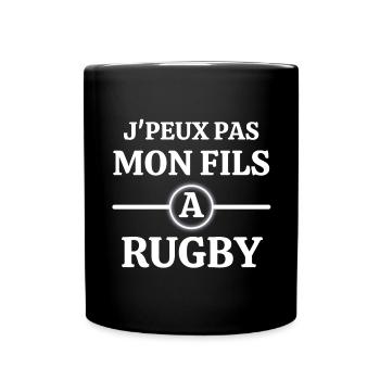 rugby, rugby sport, rugby humour - Mug uni - noir - Devant