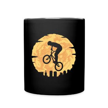 Fahrrad Tricks Radfahrer Stunt BMX - Tasse einfarbig - Schwarz - Vorne