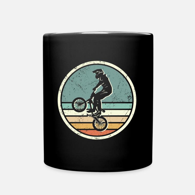 Fahrrad Radfahrer Vintage Stunt BMX - Tasse einfarbig - Schwarz