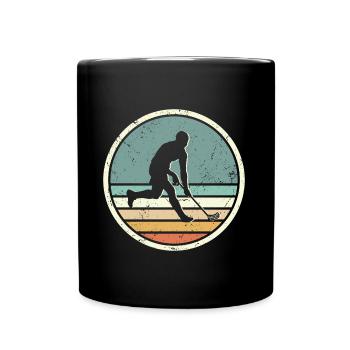 Floorball Player Graphic Floorballer Floorball - Full Colour Mug - black - Front