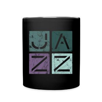 Jazz Retro - Tasse einfarbig - Schwarz - Vorne