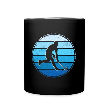 Unihockey Spiel Innebandy Floorballer Floorball - Tasse einfarbig - Schwarz - Vorne