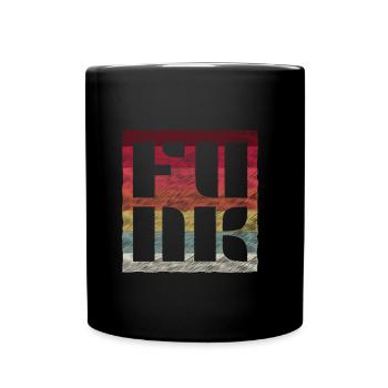 Funk Musik Retro - Tasse einfarbig - Schwarz - Vorne