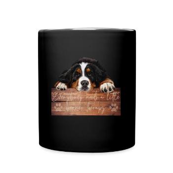 Berner Sennenhund - Tasse einfarbig - Schwarz - Vorne