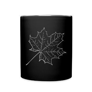 Ahorn - Tasse einfarbig - Schwarz - Vorne
