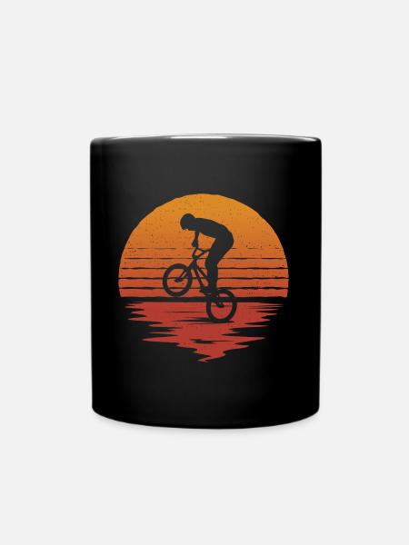 BMX Rider Vintage Cyclist Stunt BMX - Full Colour Mug - black