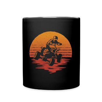 ATV Offroad Biker Quad Driver Design Quad - Full Colour Mug - black - Front