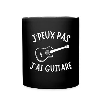 guitare, guitariste, fan de guitare - Mug uni - noir - Devant