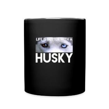 Husky - Full Colour Mug - black - Front