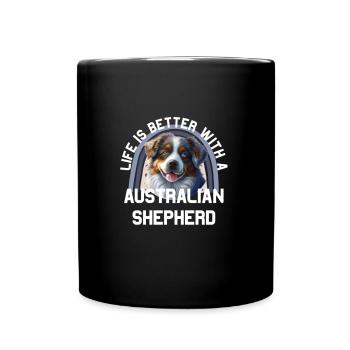 Australian Shepherd - Full Colour Mug - black - Front