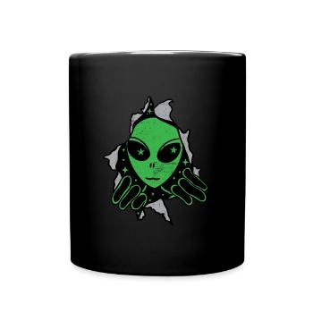 Cadeau OVNI extraterrestre - Mug uni - noir - Devant