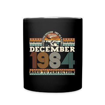 Décembre Né en 1984 Cadeau de 38e anniversaire - Mug uni - noir - Devant