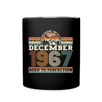 Original December 1967 55th birthday gift - Full Colour Mug - black - Front