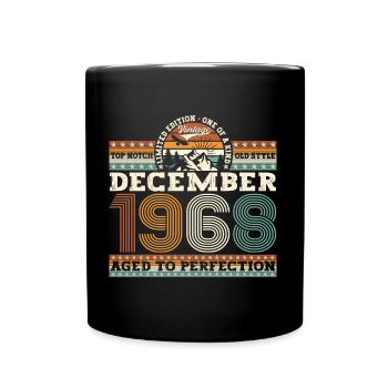Original December 1968 54th Birthday Gift - Full Colour Mug - black - Front