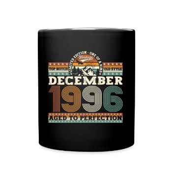 December Born 1996 26th birthday gift - Full Colour Mug - black - Front