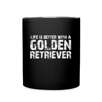 Golden retriever - Mug uni - noir - Devant