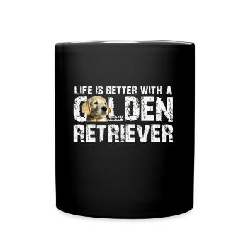 Golden retriever - Mug uni - noir - Devant