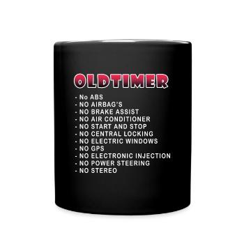 Oldtimer Text englisch Stichpunkte alt Vintage - Tasse einfarbig - Schwarz - Vorne