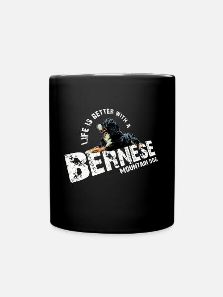 Bernese Mountain Dog - Full Colour Mug - black