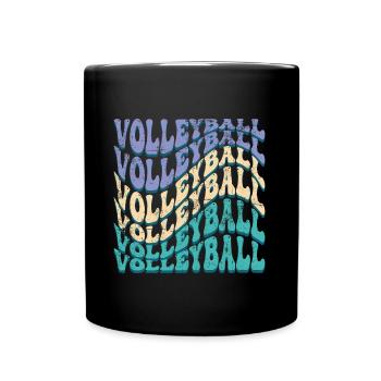 Volleyball Retro - Full Colour Mug - black - Front