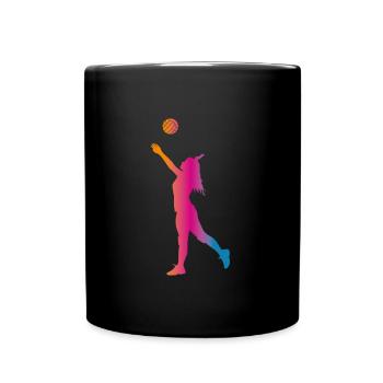 Volleyball Girls - Full Colour Mug - black - Front