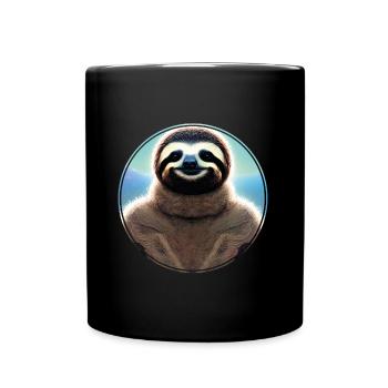 Graphismes de paresseux drôles - Mug uni - noir - Devant