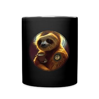 Sloth coffee - Full Colour Mug - black - Front