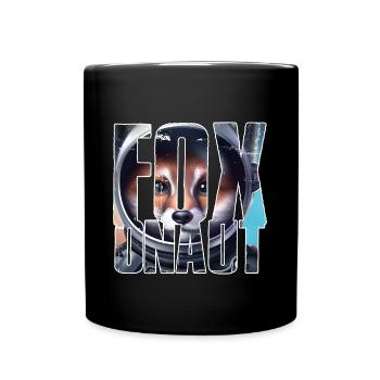Foxonaut - Lustiger Fuchs Füchse Spruch - Tasse einfarbig - Schwarz - Vorne