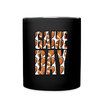 Game Day Football - Tasse einfarbig - Schwarz - Vorne