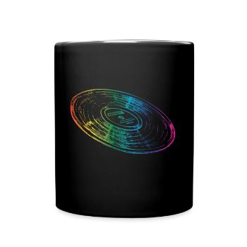 Disque vinyle DJ Cadeau - Mug uni - noir - Devant