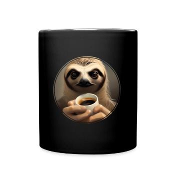 Drôle d’amateur de café paresseux - Mug uni - noir - Devant