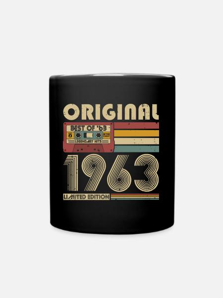 Original 1963 vintage vintage retro anniversaire - Mug uni - noir