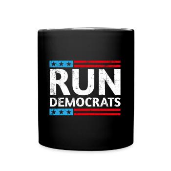 Run Democrats - Full Colour Mug - black - Front