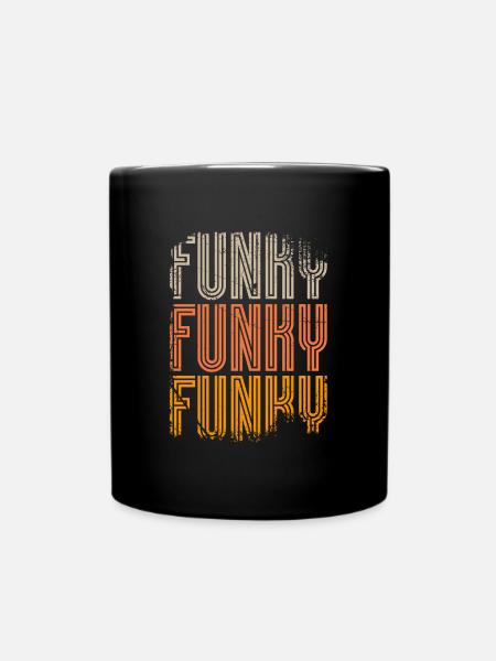 Funky Vintage - Full Colour Mug - black