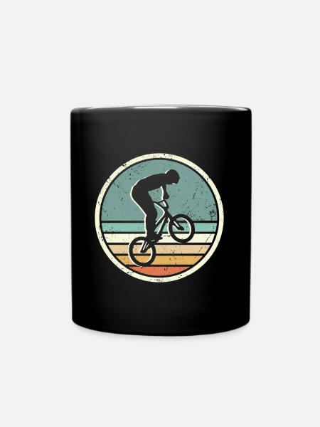 BMX Fahrrad Fahrer vintage Stunt BMX - Tasse einfarbig - Schwarz