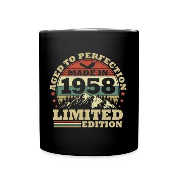 1958 Naissance Vintage Geburtstg Retro - Mug uni - noir - Devant
