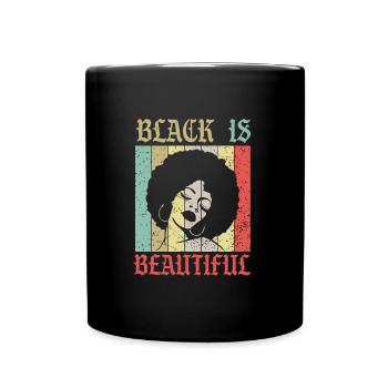 Black is Beautiful Black History Month - Tasse einfarbig - Schwarz - Vorne
