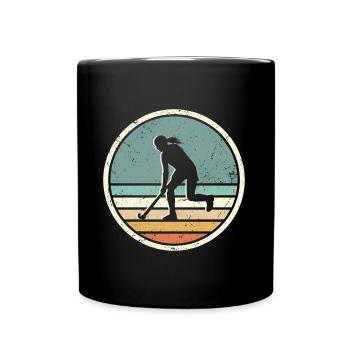 Field Hockey Player Retro Women Hockey - Full Colour Mug - black - Front
