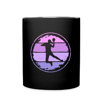 Handballspielerin Handballerin Kinder Handball - Tasse einfarbig - Schwarz - Vorne