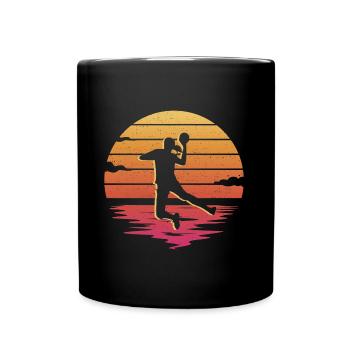 Handball Girl Handballerin Handballspielerin - Tasse einfarbig - Schwarz - Vorne