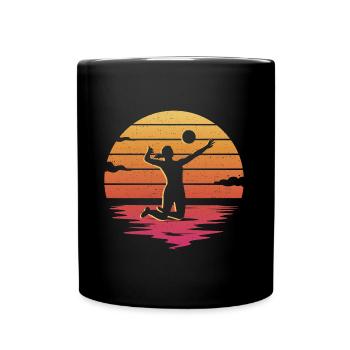Volleyball Player Volleyball Player Girls Volleyball - Full Colour Mug - black - Front