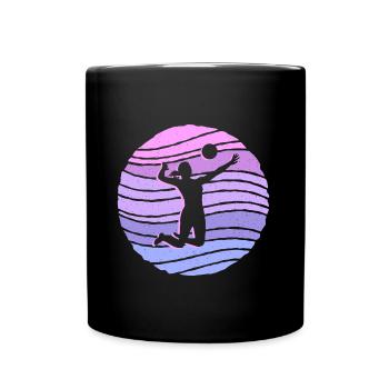 Volleyball player Women's volleyball player - Full Colour Mug - black - Front