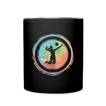 Women's Volleyball Player Girls Volleyball - Full Colour Mug - black - Front