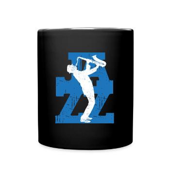 Jazz Saxophonist Retro - Full Colour Mug - black - Front