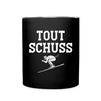 ski, station de ski, domaine skiable - Mug uni - noir - Devant