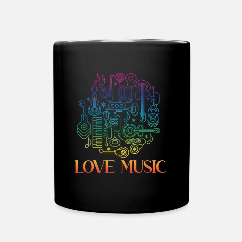 Love Music - Tasse einfarbig - Schwarz