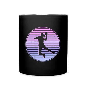 Handballspielerin Mädchen Handballerin Handball - Tasse einfarbig - Schwarz - Vorne